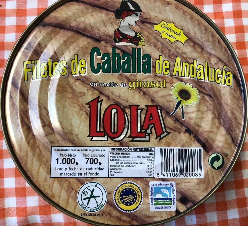 Filetes de caballa de Andalucia