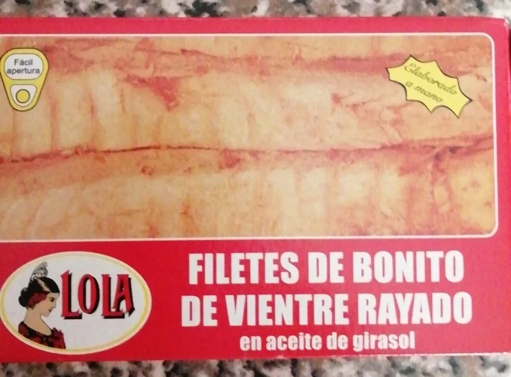 Filetes de bonito de vientre rayado