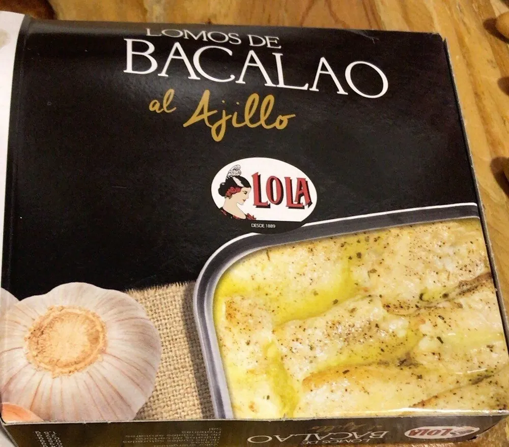Lomos de bacalao al ajillo
