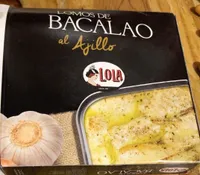 Lomos de bacalao al ajillo