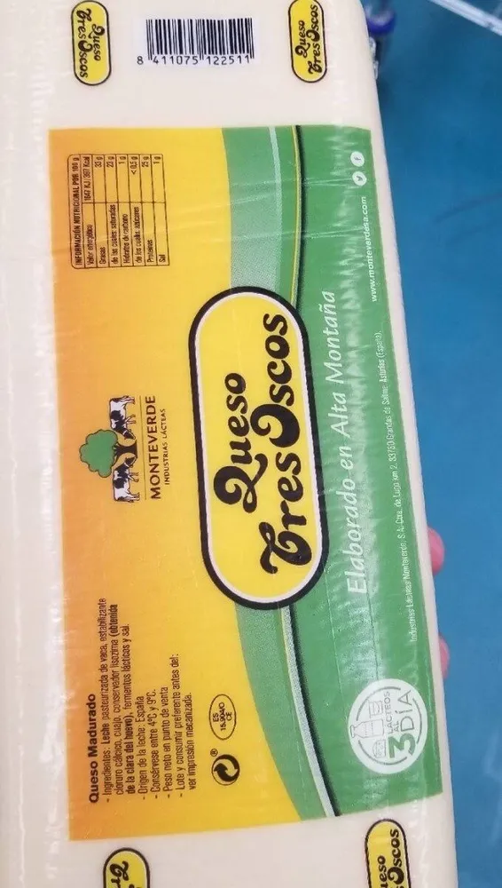 Queso tres oscos