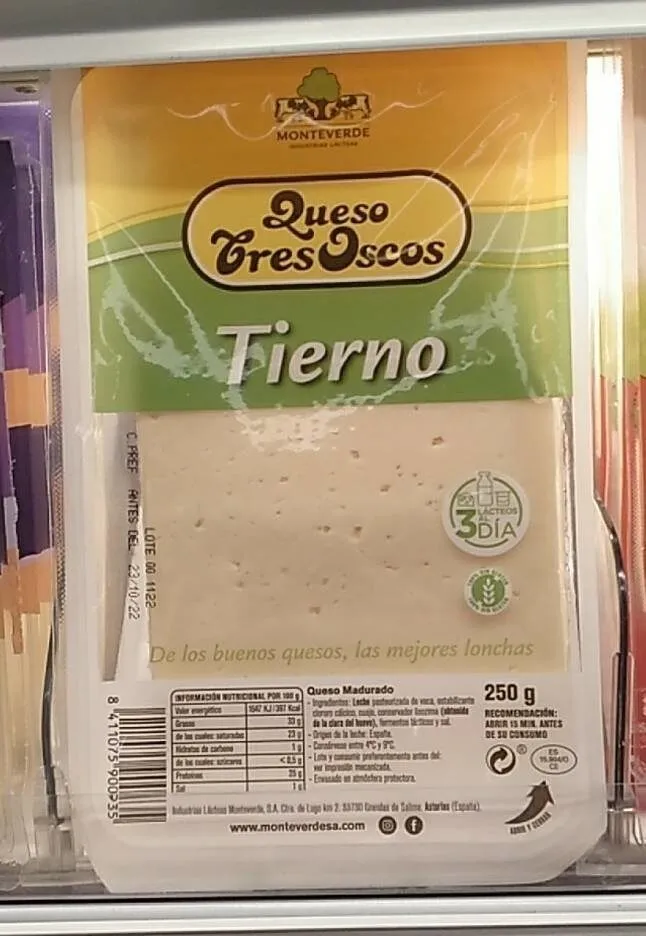 Queso tres Oscos tierno