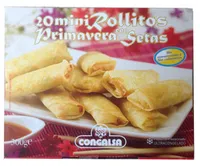 Mini rollitos de primavera con setas