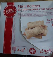 Mini rollitos de primavera con setas