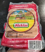Salchichas cocidas tipo Frankfurt