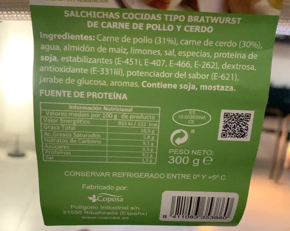 Salchichas clasicas Bratwurst