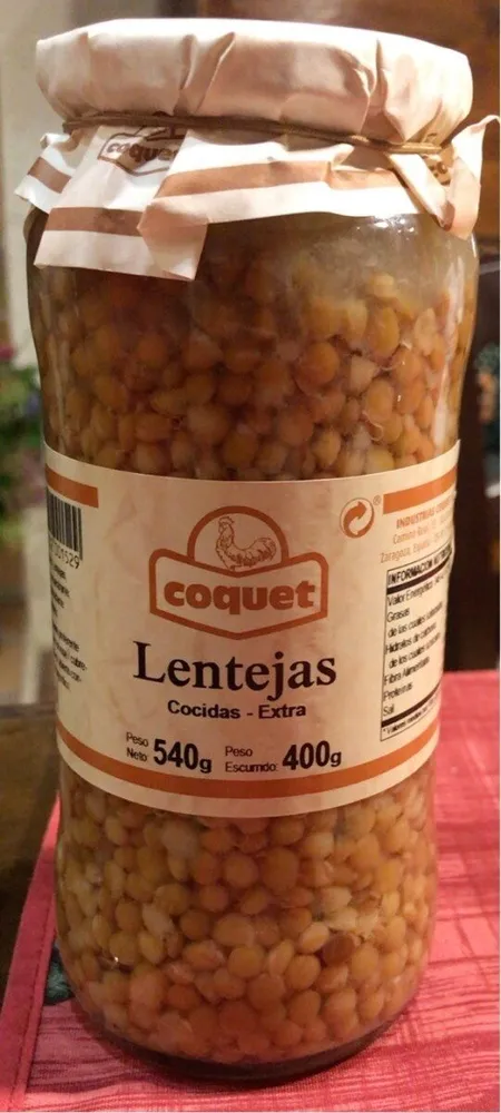 Lentejas cocidas-extra