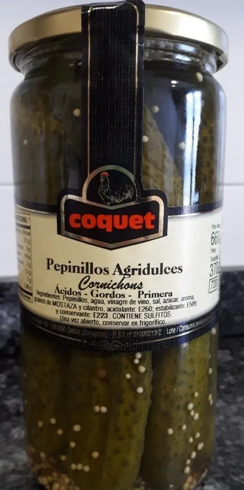 Pepinillos agridulces