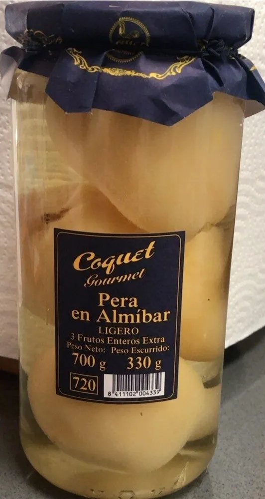 Pera en almíbar