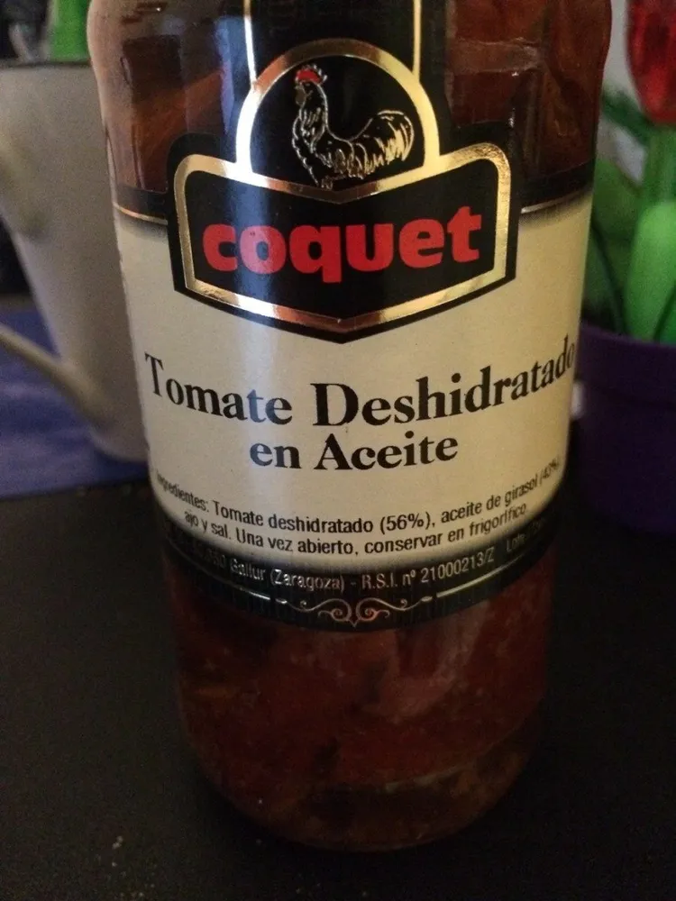 Tomate deshidratado en aceite