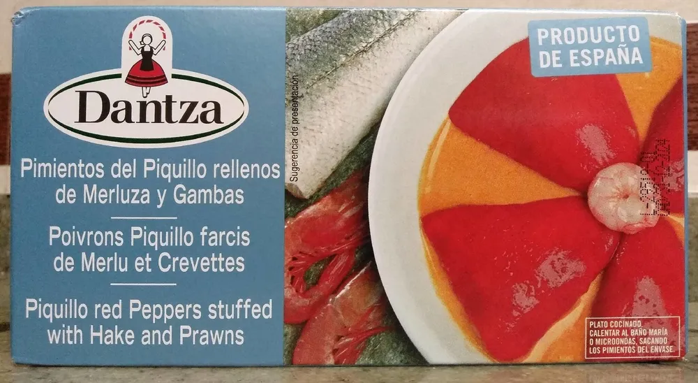 Pimientos del Piquillo rellenos de Merluza y Gambas