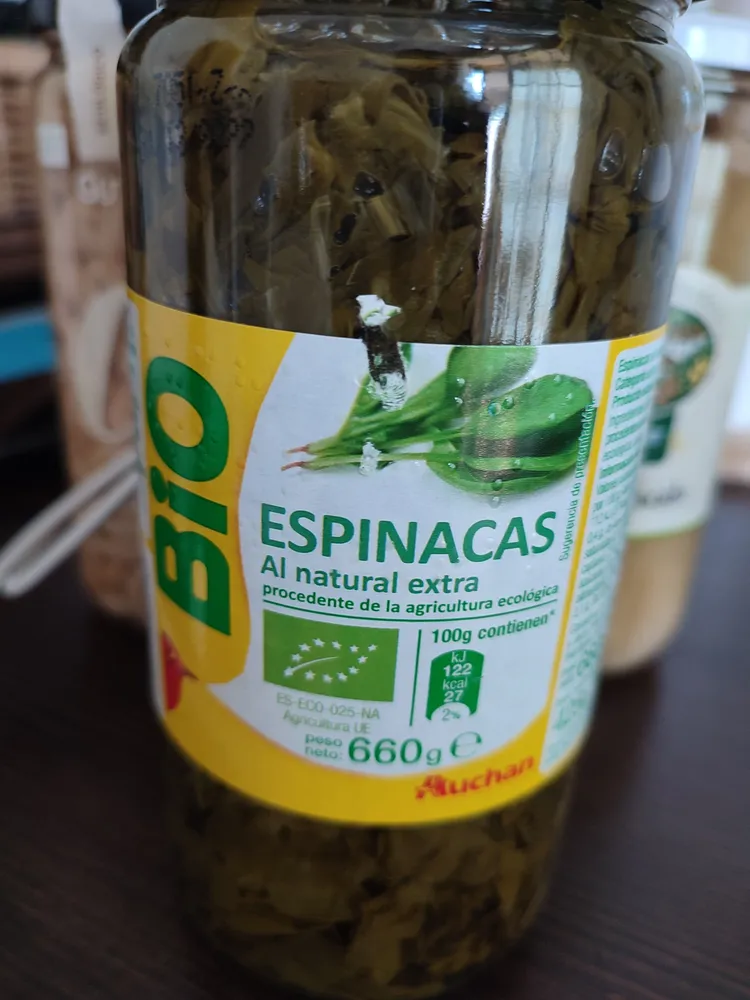 Espinacas al natural extra ecológicas
