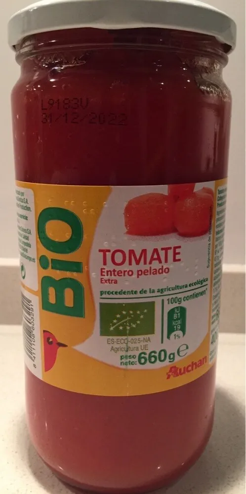 Tomate entero pelado