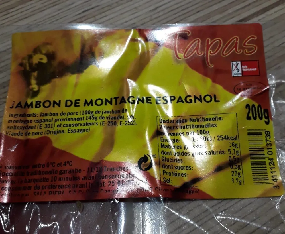 Jambon de montagne espagnol