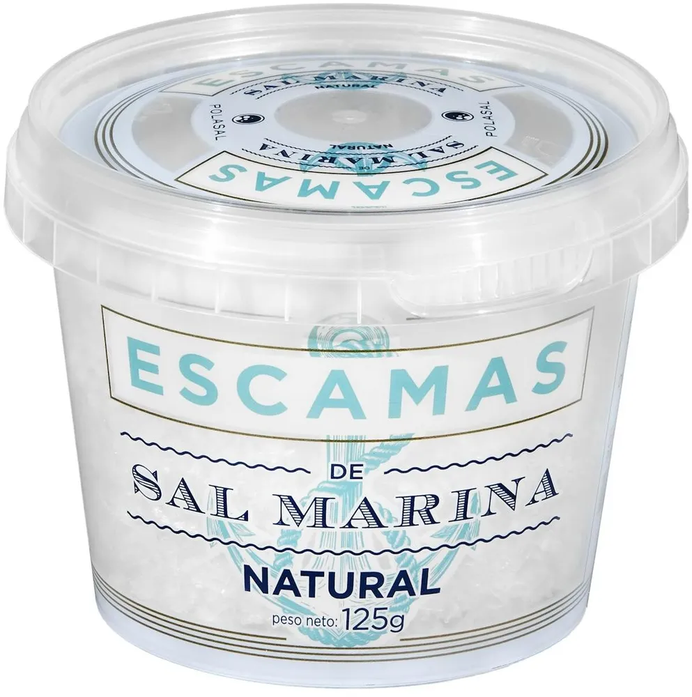 Escamas de sal marina natural