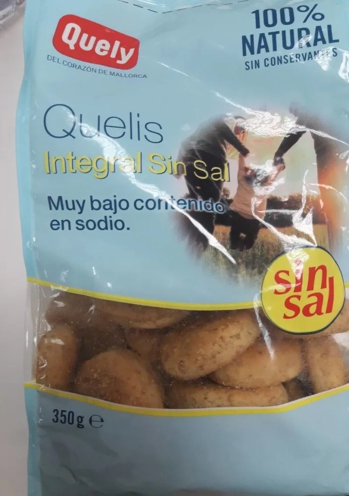 Quelis sin sal añadida con 25% harina integral