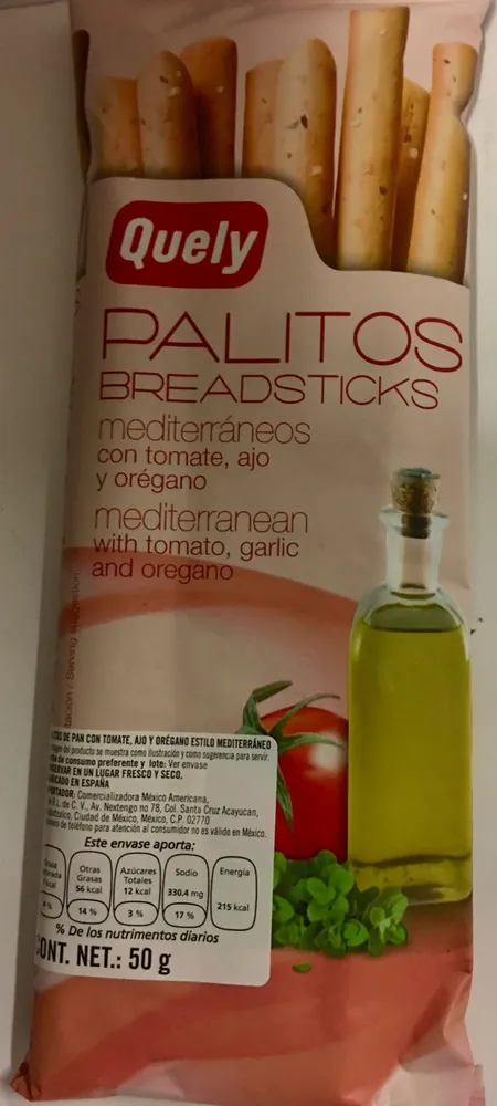 Palitos Mediterráneos Con Tomate, Ajo Y Orégano