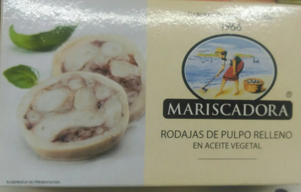 Rodajas de pulpo relleno