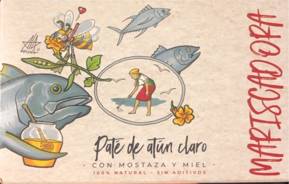 Paté de atún claro con mostaza y miel