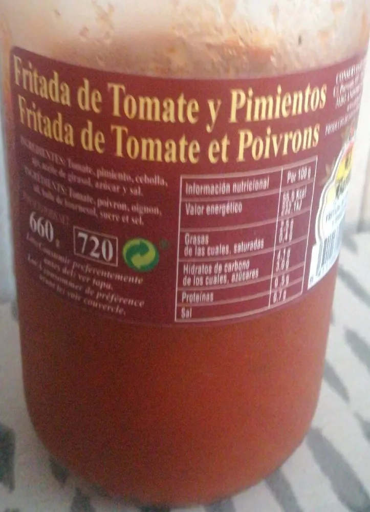 Fritada de tomate y pimientos