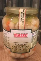 Alubias cocinadas con verduras