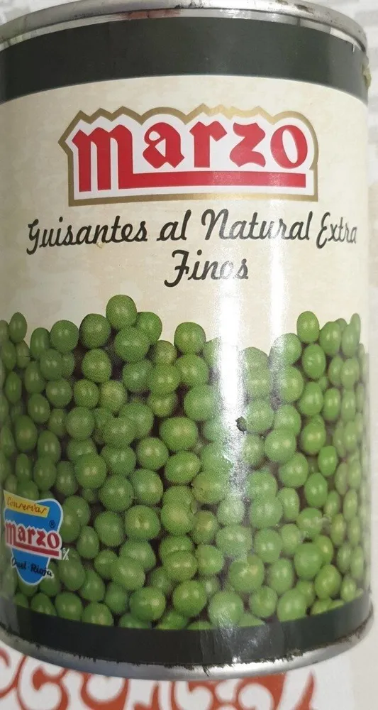 Guisantes al natural