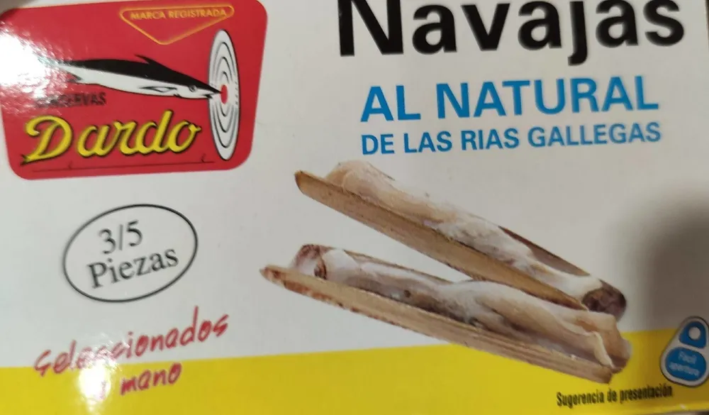 Navajas al natural de las rias gallegas
