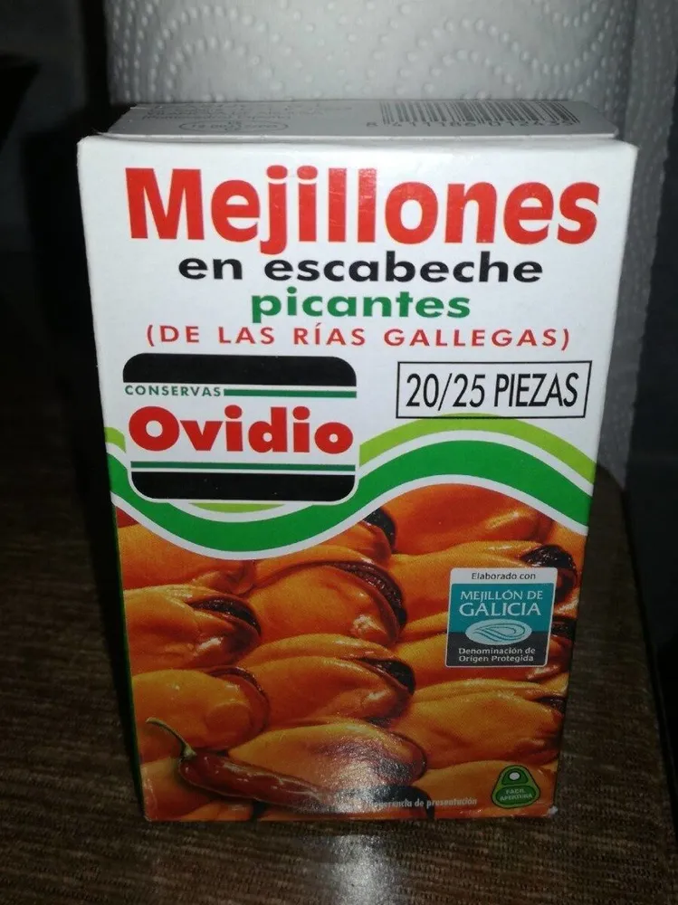 Mejillones en escabeche picantes