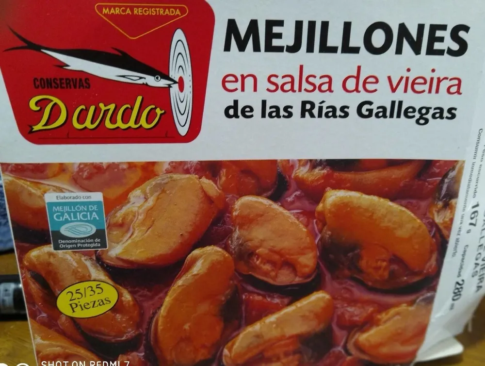 Mejillones en salsa de vieira