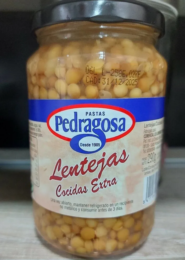 Lentejas cocidas extra