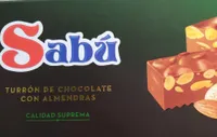 Turrón de chocolate con almendras