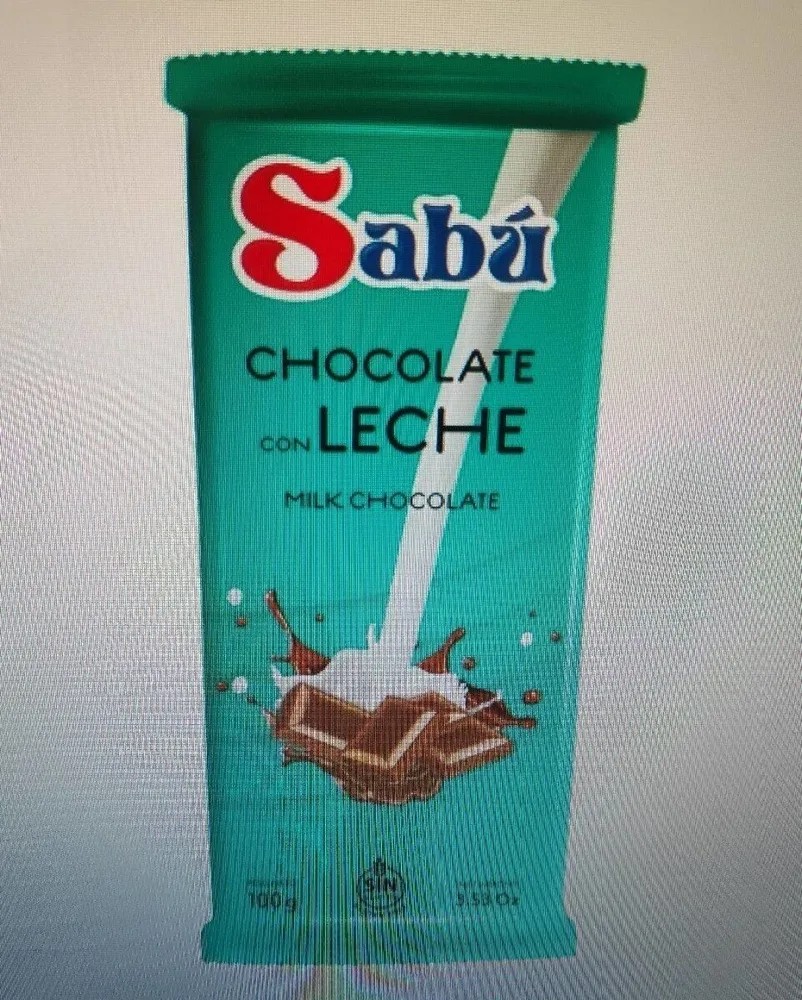 Tableta chocolate con leche Sabú sin gluten