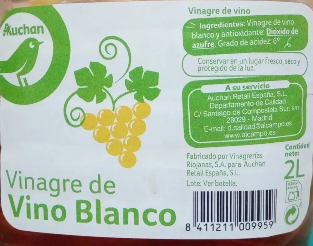 Vinagre de vino Blanco