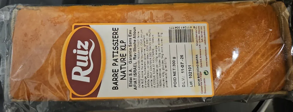 Barre pâtissière