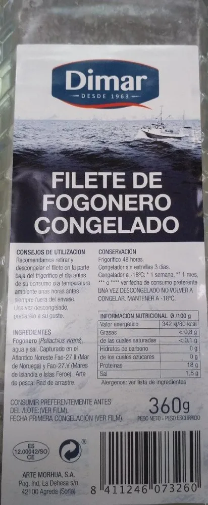 FILETE DE FOGONERO CONGELADO