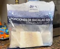 Porciones de bacalao sin piel congelado