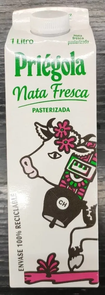 Nata fresca pasteurizada