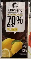 Chocolate extrafino negro 70% con limón sin azúcares