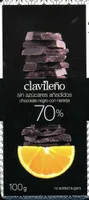 Chocolate negro con naranja 70% cacao sin azúcares