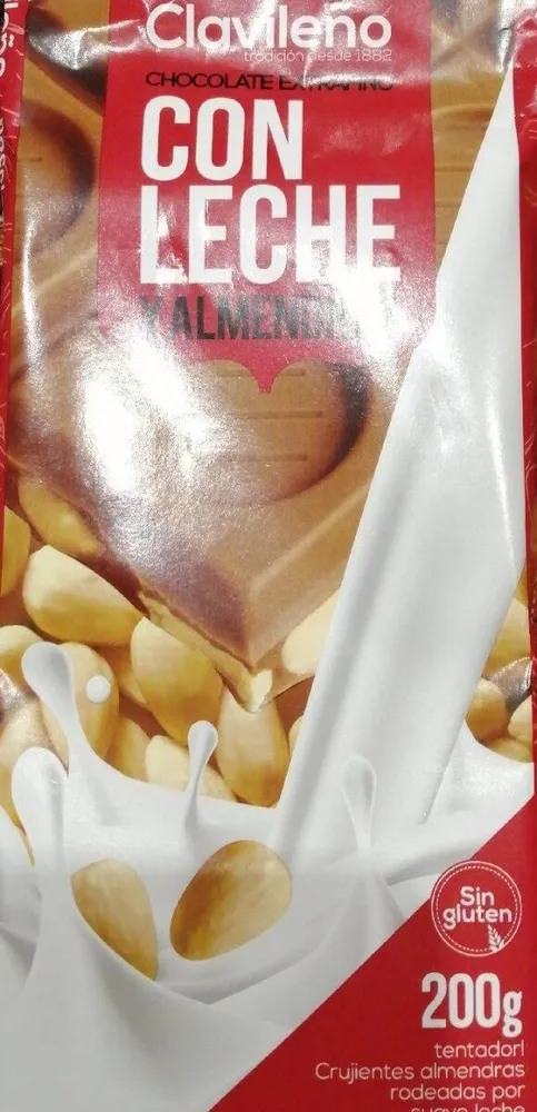 Chocolate extrafino con leche y almendras