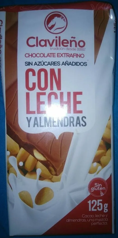 chocolate con leche y almendras