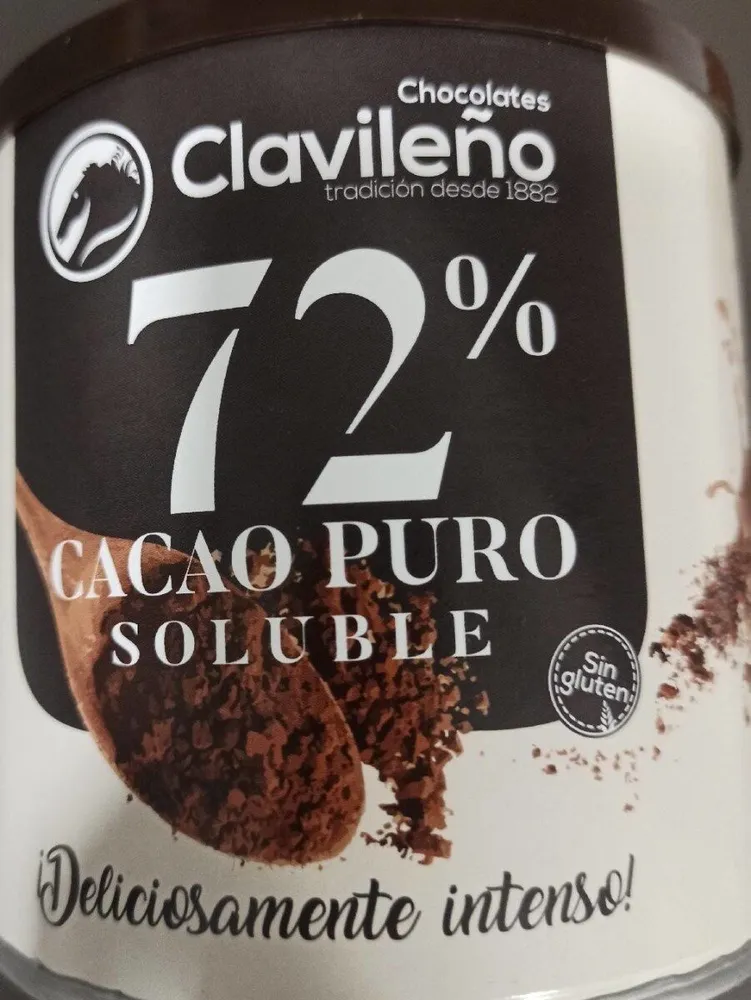 Preparado alimenticio 72% cacao
