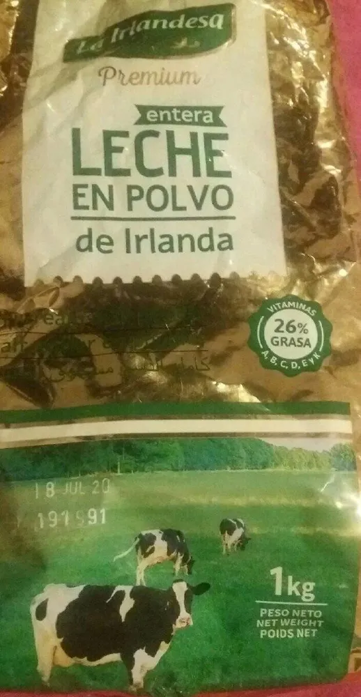 Leche en polvo de Irlanda