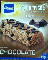 6 barritas de cereales con chocolate