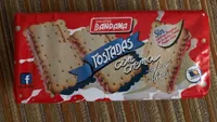 Tostadas con crema sabor fresa