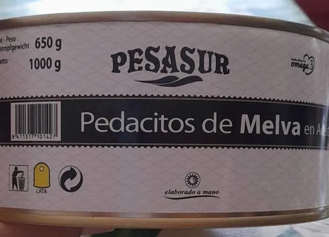 Pedacito de melva en aceite de girasol