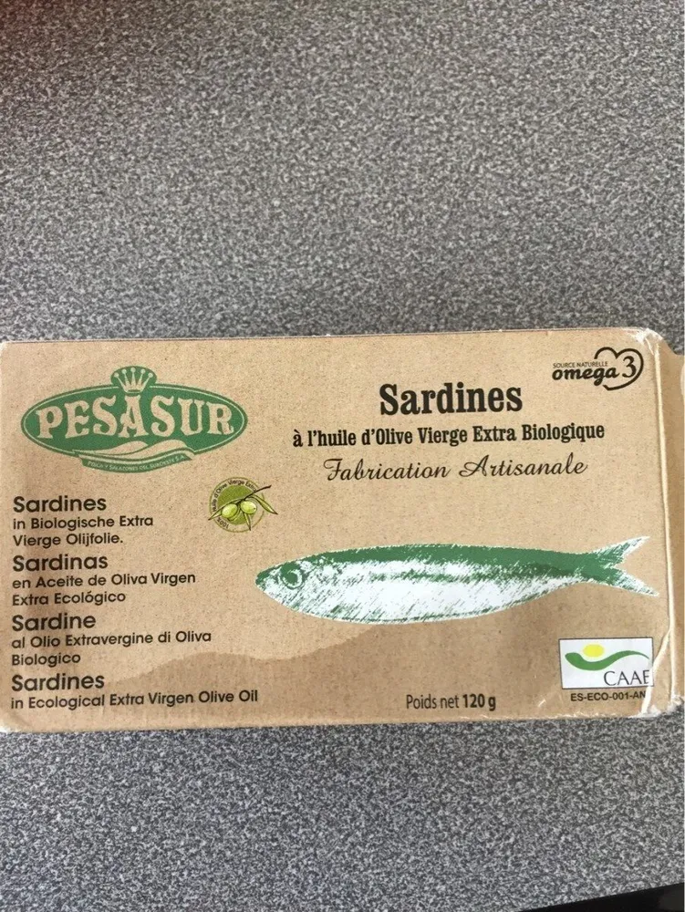 PESASUR Sardines à l'huile d'olive biologique