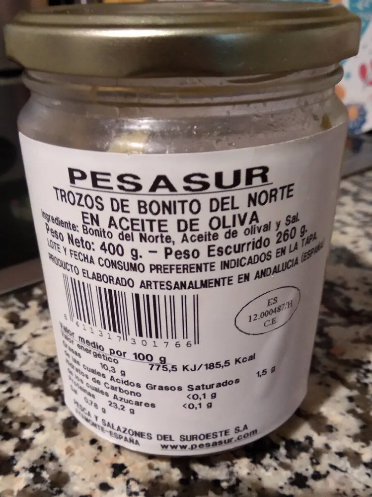 Trozos bonito del norte en aceite de oliva