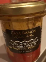 Filet de thon clair à l'huile d'olive sur poivron "Piquillos"