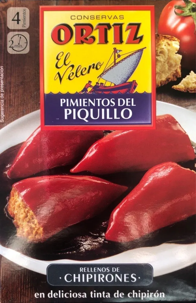 Pimientos del piquillo rellenos de chipirones